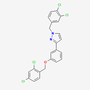 3-[3-[(2,4-Dichlorophenyl)methoxy]phenyl]-1-[(3,4-dichlorophenyl)methyl]pyrazole