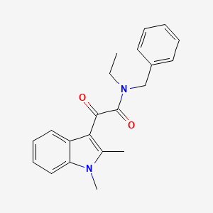 molecular formula C21H22N2O2 B2523351 N-benzyl-2-(1,2-dimethyl-1H-indol-3-yl)-N-ethyl-2-oxoacetamide CAS No. 862813-87-4