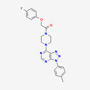 molecular formula C23H22FN7O2 B2523359 2-(4-fluorophenoxy)-1-(4-(3-(p-tolyl)-3H-[1,2,3]triazolo[4,5-d]pyrimidin-7-yl)piperazin-1-yl)ethanone CAS No. 920384-38-9