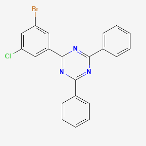 molecular formula C21H13BrClN3 B2523364 2-(3-Bromo-5-chlorophenyl)-4,6-diphenyl-1,3,5-triazine CAS No. 1073062-42-6