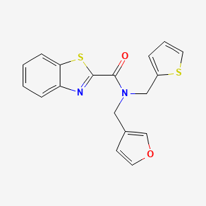 N-(furan-3-ylmethyl)-N-(thiophen-2-ylmethyl)benzo[d]thiazole-2-carboxamide