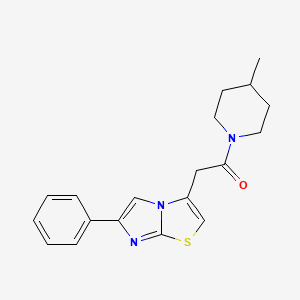 1-(4-Methylpiperidin-1-yl)-2-(6-phenylimidazo[2,1-b]thiazol-3-yl)ethanone