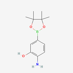 2-Amino-5-(4,4,5,5-tetramethyl-1,3,2-dioxaborolan-2-yl)phenol