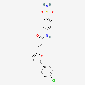 3-(5-(4-chlorophenyl)furan-2-yl)-N-(4-sulfamoylphenyl)propanamide
