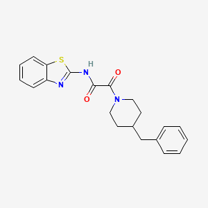 molecular formula C21H21N3O2S B2523389 N-(benzo[d]thiazol-2-yl)-2-(4-benzylpiperidin-1-yl)-2-oxoacetamide CAS No. 920391-86-2