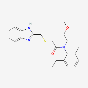 2-(((1H-benzo[d]imidazol-2-yl)methyl)thio)-N-(2-ethyl-6-methylphenyl)-N-(1-methoxypropan-2-yl)acetamide