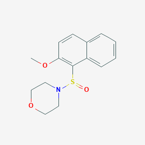 molecular formula C15H17NO3S B2523395 4-[(2-Methoxy-1-naphthyl)sulfinyl]morpholine CAS No. 477714-10-6