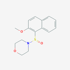 molecular formula C15H17NO3S B2523395 4-[(2-Méthoxy-1-naphtyl)sulfinyl]morpholine CAS No. 477714-10-6