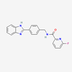 molecular formula C20H15FN4O B2523405 N-{[4-(1H-1,3-benzodiazol-2-yl)phenyl]methyl}-6-fluoropyridine-2-carboxamide CAS No. 1796935-52-8