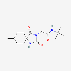 molecular formula C15H25N3O3 B2523414 N-tert-butyl-2-{8-methyl-2,4-dioxo-1,3-diazaspiro[4.5]decan-3-yl}acetamide CAS No. 849056-18-4