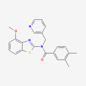N-(4-methoxybenzo[d]thiazol-2-yl)-3,4-dimethyl-N-(pyridin-3-ylmethyl)benzamide