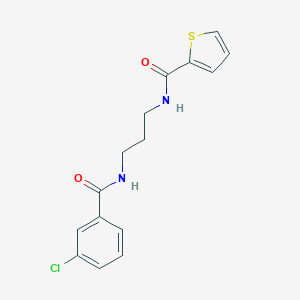 molecular formula C15H15ClN2O2S B252342 N-(3-{[(3-chlorophenyl)carbonyl]amino}propyl)thiophene-2-carboxamide 