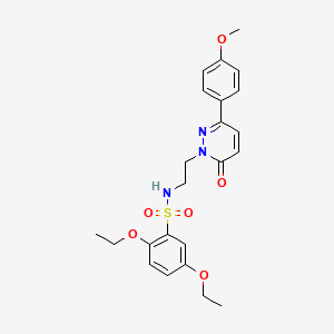 molecular formula C23H27N3O6S B2523423 2,5-二乙氧基-N-(2-(3-(4-甲氧基苯基)-6-氧代哒嗪-1(6H)-基)乙基)苯磺酰胺 CAS No. 921831-92-7