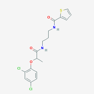 molecular formula C17H18Cl2N2O3S B252344 N-(3-{[2-(2,4-dichlorophenoxy)propanoyl]amino}propyl)thiophene-2-carboxamide 