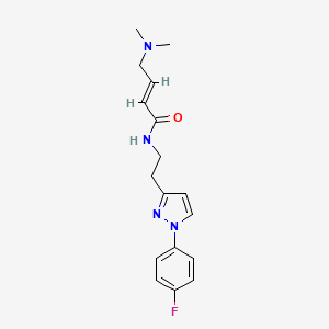 (E)-4-(Dimethylamino)-N-[2-[1-(4-fluorophenyl)pyrazol-3-yl]ethyl]but-2-enamide