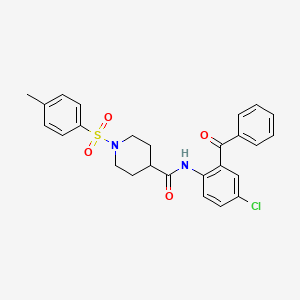 N-(2-benzoyl-4-chlorophenyl)-1-tosylpiperidine-4-carboxamide