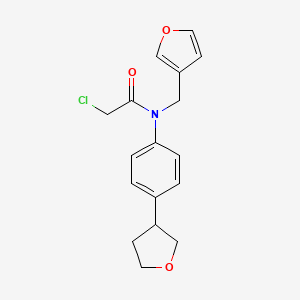 2-Chloro-N-(furan-3-ylmethyl)-N-[4-(oxolan-3-yl)phenyl]acetamide