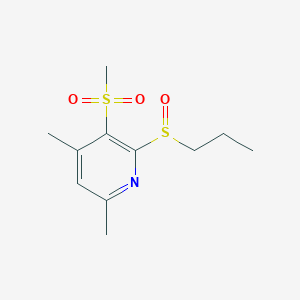 4,6-Dimethyl-3-(methylsulfonyl)-2-(propylsulfinyl)pyridine