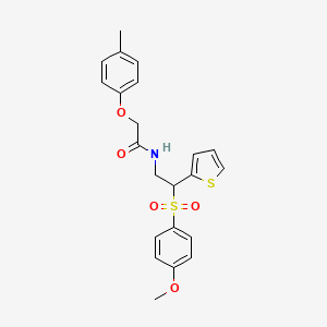 N-(2-((4-methoxyphenyl)sulfonyl)-2-(thiophen-2-yl)ethyl)-2-(p-tolyloxy)acetamide