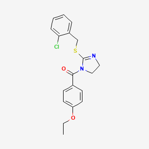 [2-[(2-Chlorophenyl)methylsulfanyl]-4,5-dihydroimidazol-1-yl]-(4-ethoxyphenyl)methanone