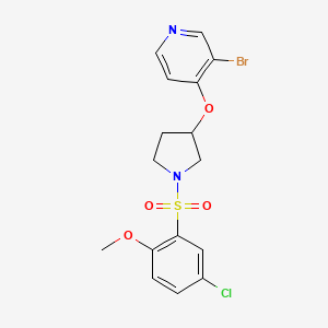 3-Bromo-4-[1-(5-chloro-2-methoxyphenyl)sulfonylpyrrolidin-3-yl]oxypyridine