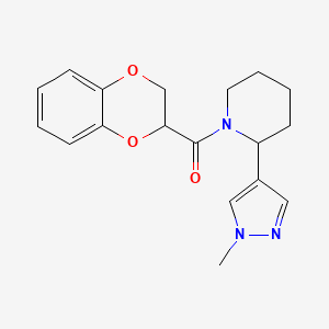 1-(2,3-dihydro-1,4-benzodioxine-2-carbonyl)-2-(1-methyl-1H-pyrazol-4-yl)piperidine