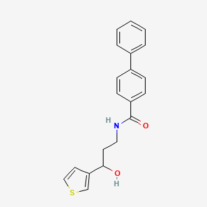 N-(3-hydroxy-3-(thiophen-3-yl)propyl)-[1,1'-biphenyl]-4-carboxamide