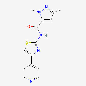 1,3-dimethyl-N-(4-(pyridin-4-yl)thiazol-2-yl)-1H-pyrazole-5-carboxamide