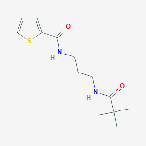molecular formula C13H20N2O2S B252347 N-{3-[(2,2-dimethylpropanoyl)amino]propyl}thiophene-2-carboxamide 