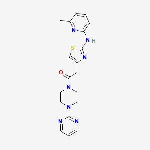 2-(2-((6-Methylpyridin-2-yl)amino)thiazol-4-yl)-1-(4-(pyrimidin-2-yl)piperazin-1-yl)ethanone