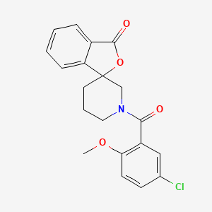molecular formula C20H18ClNO4 B2523474 1'-(5-chloro-2-methoxybenzoyl)-3H-spiro[isobenzofuran-1,3'-piperidin]-3-one CAS No. 1705200-80-1