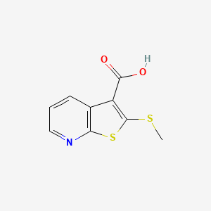 molecular formula C9H7NO2S2 B2523488 2-(Methylthio)thieno[2,3-b]pyridin-3-carbonsäure CAS No. 945530-34-7