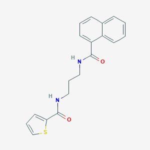molecular formula C19H18N2O2S B252349 N-{3-[(naphthalen-1-ylcarbonyl)amino]propyl}thiophene-2-carboxamide 