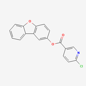 molecular formula C18H10ClNO3 B2523493 二苯并呋喃-2-基6-氯吡啶-3-羧酸酯 CAS No. 1095753-64-2