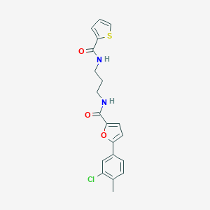 5-(3-chloro-4-methylphenyl)-N-{3-[(thiophen-2-ylcarbonyl)amino]propyl}furan-2-carboxamide