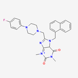 molecular formula C29H29FN6O2 B2523508 8-{[4-(4-fluorophenyl)piperazin-1-yl]methyl}-1,3-dimethyl-7-[(naphthalen-1-yl)methyl]-2,3,6,7-tetrahydro-1H-purine-2,6-dione CAS No. 851939-91-8