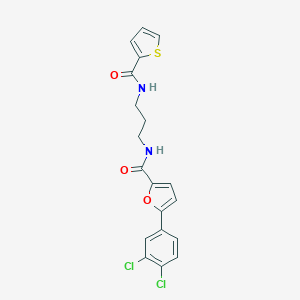 molecular formula C19H16Cl2N2O3S B252351 5-(3,4-dichlorophenyl)-N-{3-[(thiophen-2-ylcarbonyl)amino]propyl}furan-2-carboxamide 