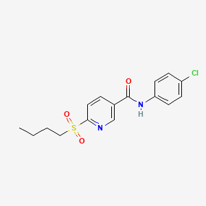 6-(butylsulfonyl)-N-(4-chlorophenyl)nicotinamide