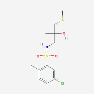 molecular formula C12H18ClNO3S2 B2523527 5-氯-N-(2-羟基-2-甲基-3-(甲硫基)丙基)-2-甲基苯磺酰胺 CAS No. 1396786-88-1