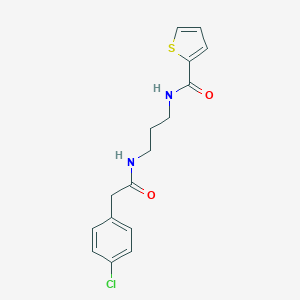 molecular formula C16H17ClN2O2S B252353 N-(3-{[(4-chlorophenyl)acetyl]amino}propyl)thiophene-2-carboxamide 