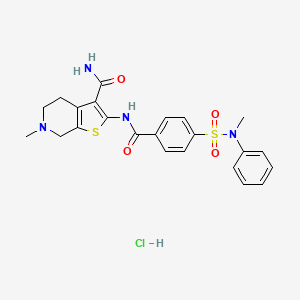 6-methyl-2-(4-(N-methyl-N-phenylsulfamoyl)benzamido)-4,5,6,7-tetrahydrothieno[2,3-c]pyridine-3-carboxamide hydrochloride
