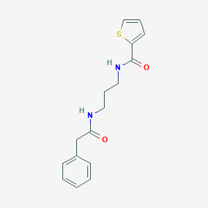 molecular formula C16H18N2O2S B252354 N-{3-[(phenylacetyl)amino]propyl}thiophene-2-carboxamide 
