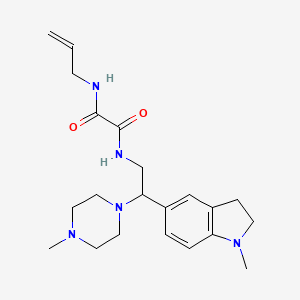 molecular formula C21H31N5O2 B2523549 N1-烯丙基-N2-(2-(1-甲基吲哚-5-基)-2-(4-甲基哌嗪-1-基)乙基)草酰胺 CAS No. 922557-48-0