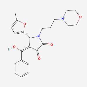 molecular formula C23H26N2O5 B2523551 4-benzoyl-3-hydroxy-5-(5-methylfuran-2-yl)-1-(3-morpholinopropyl)-1H-pyrrol-2(5H)-one CAS No. 380569-20-0