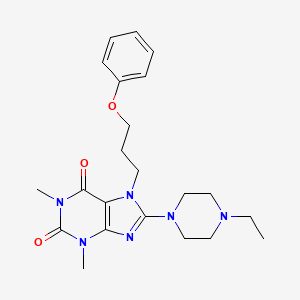 8-(4-ethylpiperazin-1-yl)-1,3-dimethyl-7-(3-phenoxypropyl)-1H-purine-2,6(3H,7H)-dione