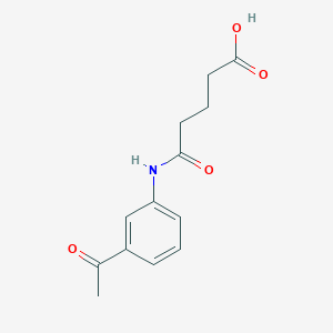 molecular formula C13H15NO4 B2523562 5-[(3-乙酰基苯基)氨基]-5-氧代戊二酸 CAS No. 194784-50-4