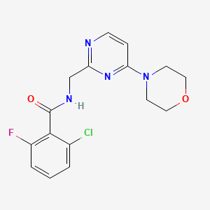 2-chloro-6-fluoro-N-((4-morpholinopyrimidin-2-yl)methyl)benzamide