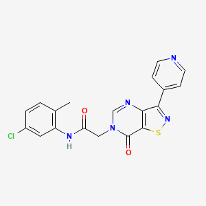 molecular formula C19H14ClN5O2S B2523567 N-(5-chloro-2-methylphenyl)-2-(7-oxo-3-(pyridin-4-yl)isothiazolo[4,5-d]pyrimidin-6(7H)-yl)acetamide CAS No. 1251676-68-2