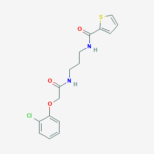 molecular formula C16H17ClN2O3S B252357 N-(3-{[(2-chlorophenoxy)acetyl]amino}propyl)thiophene-2-carboxamide 
