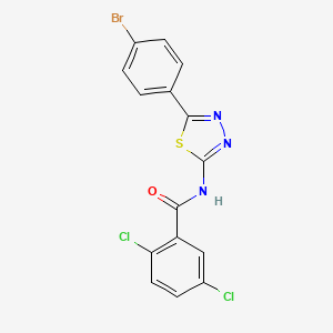 molecular formula C15H8BrCl2N3OS B2523574 N-(5-(4-bromophenyl)-1,3,4-thiadiazol-2-yl)-2,5-dichlorobenzamide CAS No. 392243-76-4